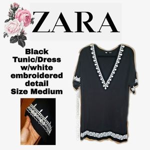 ZARA Black Tunic/Mini Dress Size M, 100% cotton